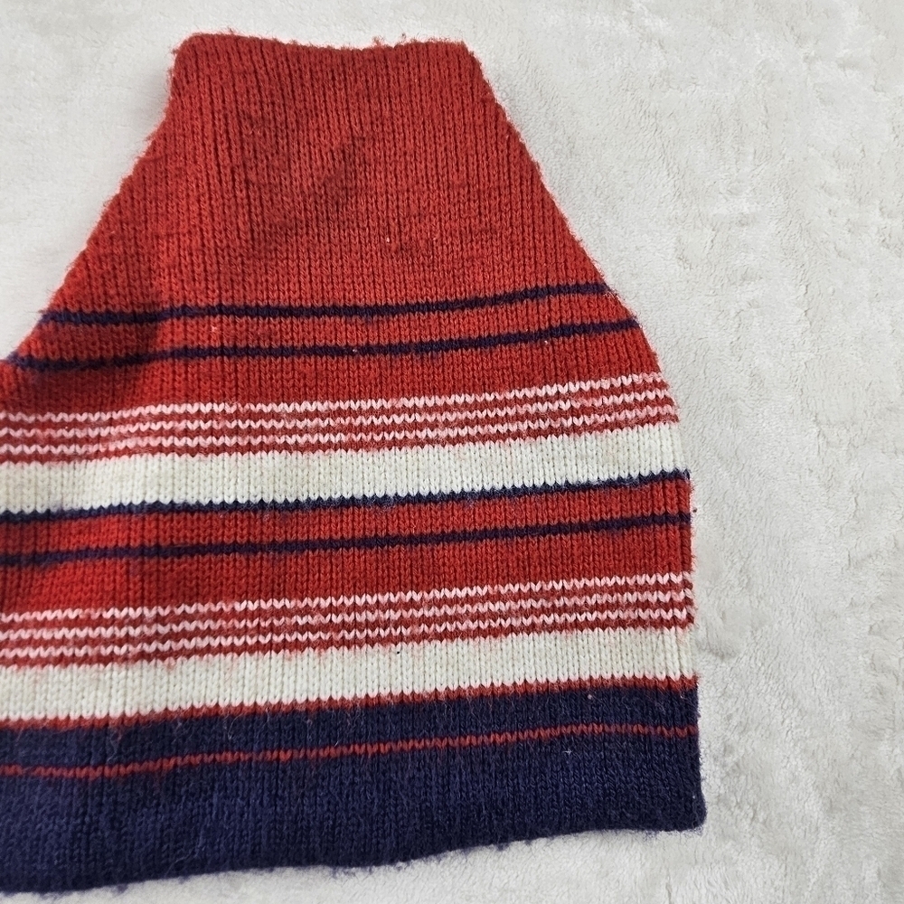 Wigwam Striped Hat Beanie Vintage Winter USA Made retro 90s